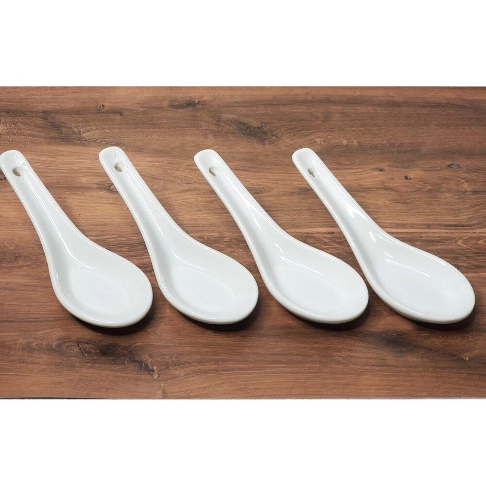 Lot 4 Vintage Oneida Japanese style Porcelain Spoons
